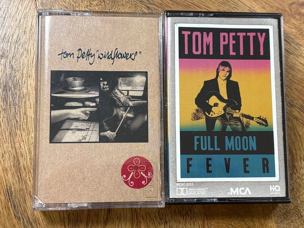 Tom Petty Cassette tape Bundle Wildflowers / Full Moon Fever Album lot Vtg 80s